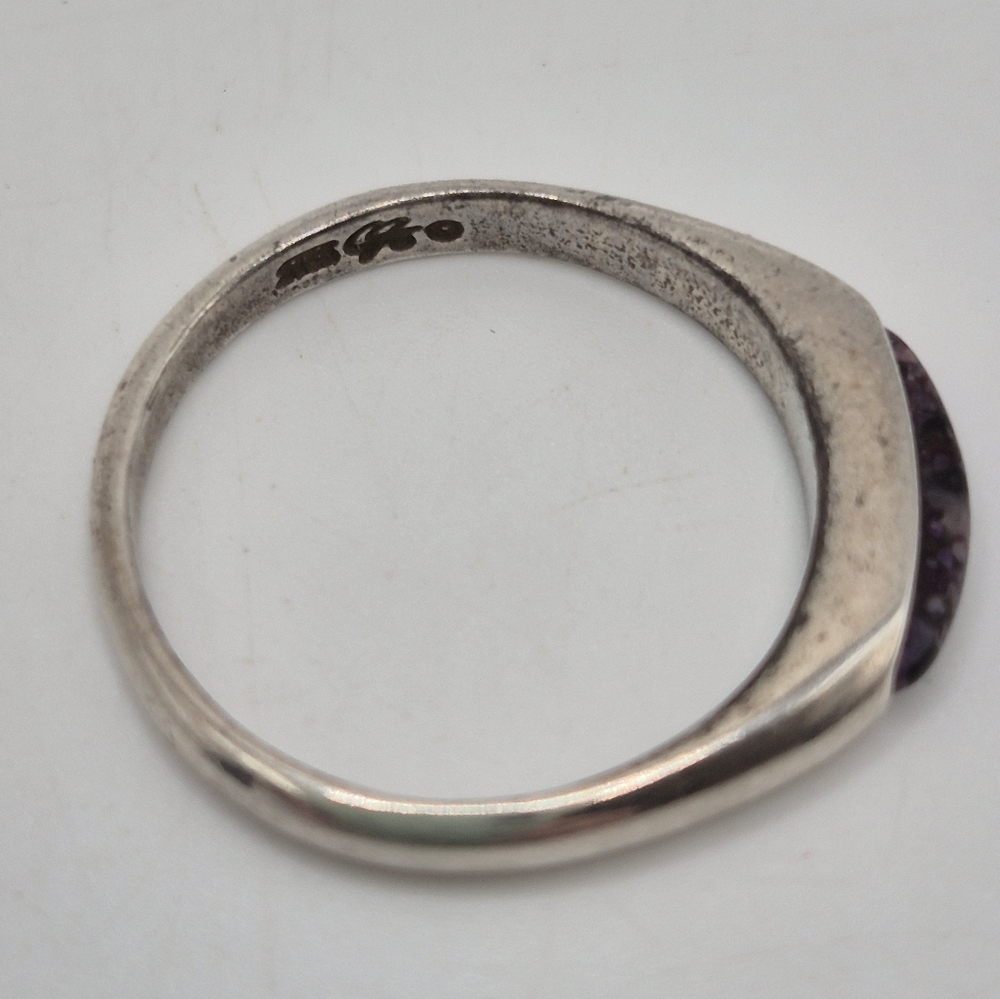 Carolyn POLLACK FANTASTIC PRICE 2 Rings Peridot Sterling & Sterling Stackable. - Picture 8 of 11